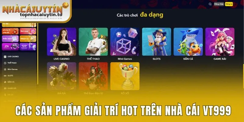 Tổng hợp các sản phẩm giải trí hot trên nhà cái VT999